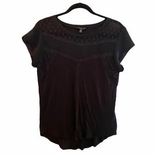 Maison Coupe - Women’s black short sleeve top (Size: Large)